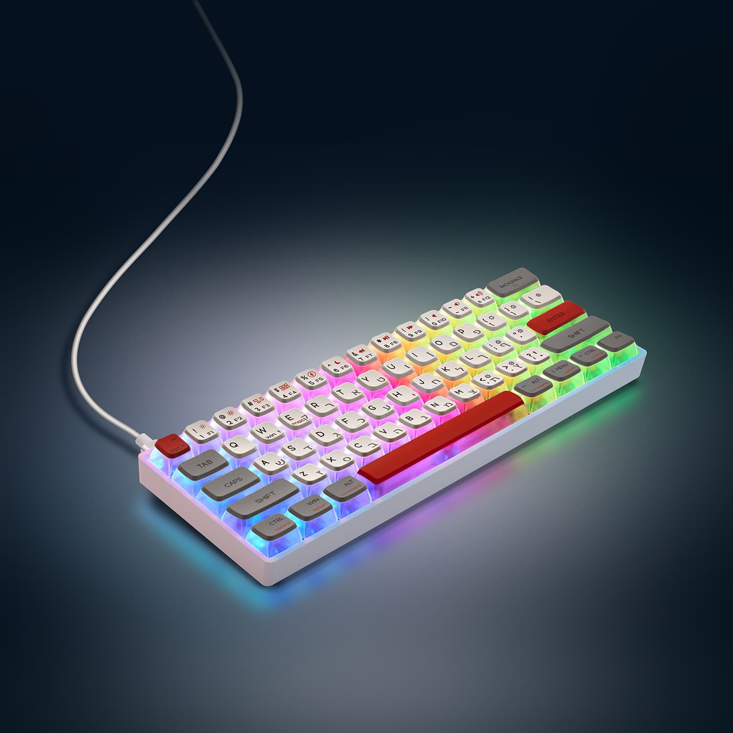 GK61+ בצבע אדום-לבן - 2