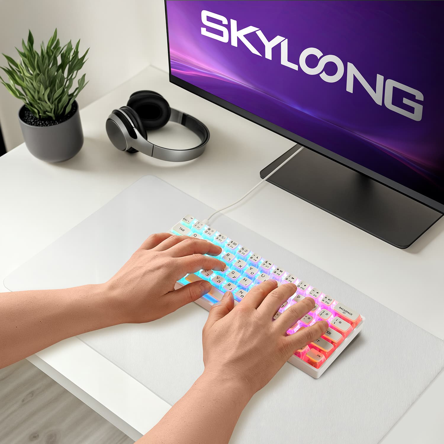 GK61 Pro בצבע לבן - 5