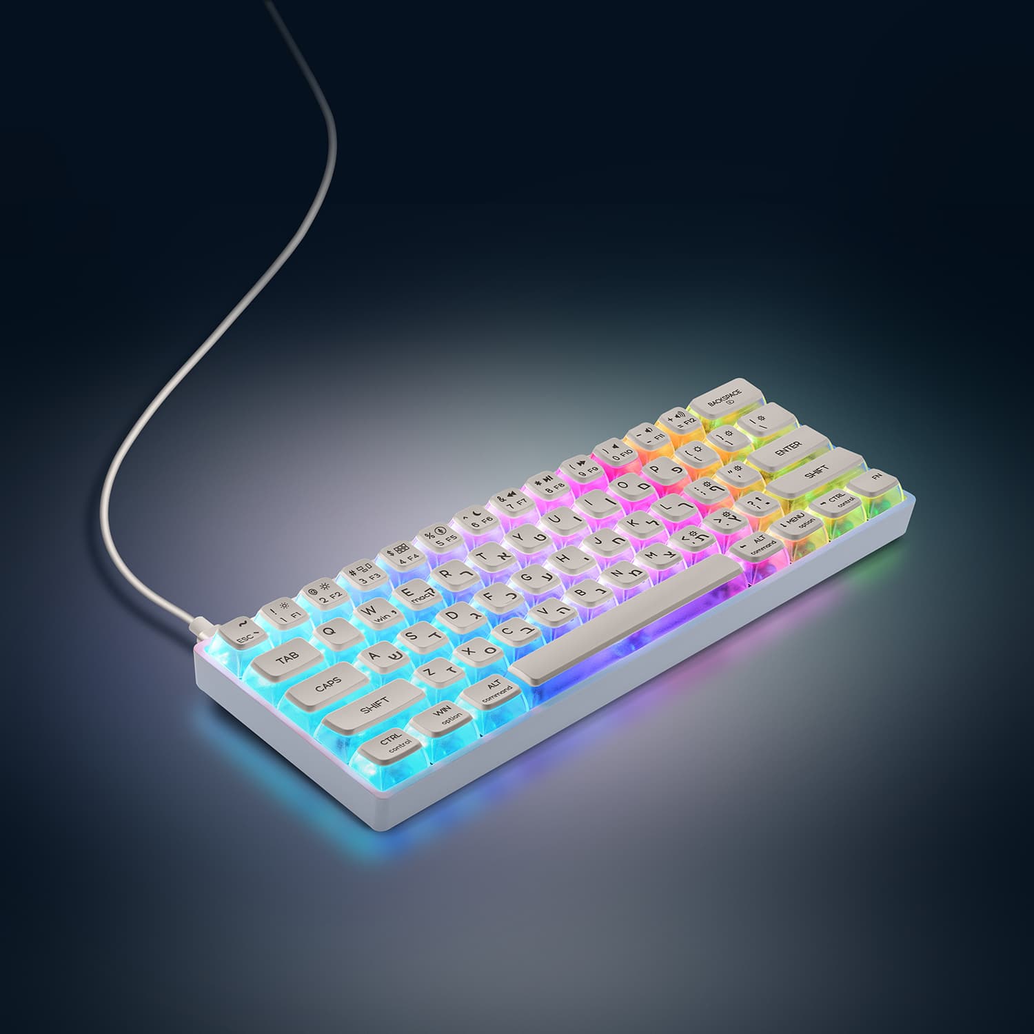 GK61S Wireless בצבע לבן - 2